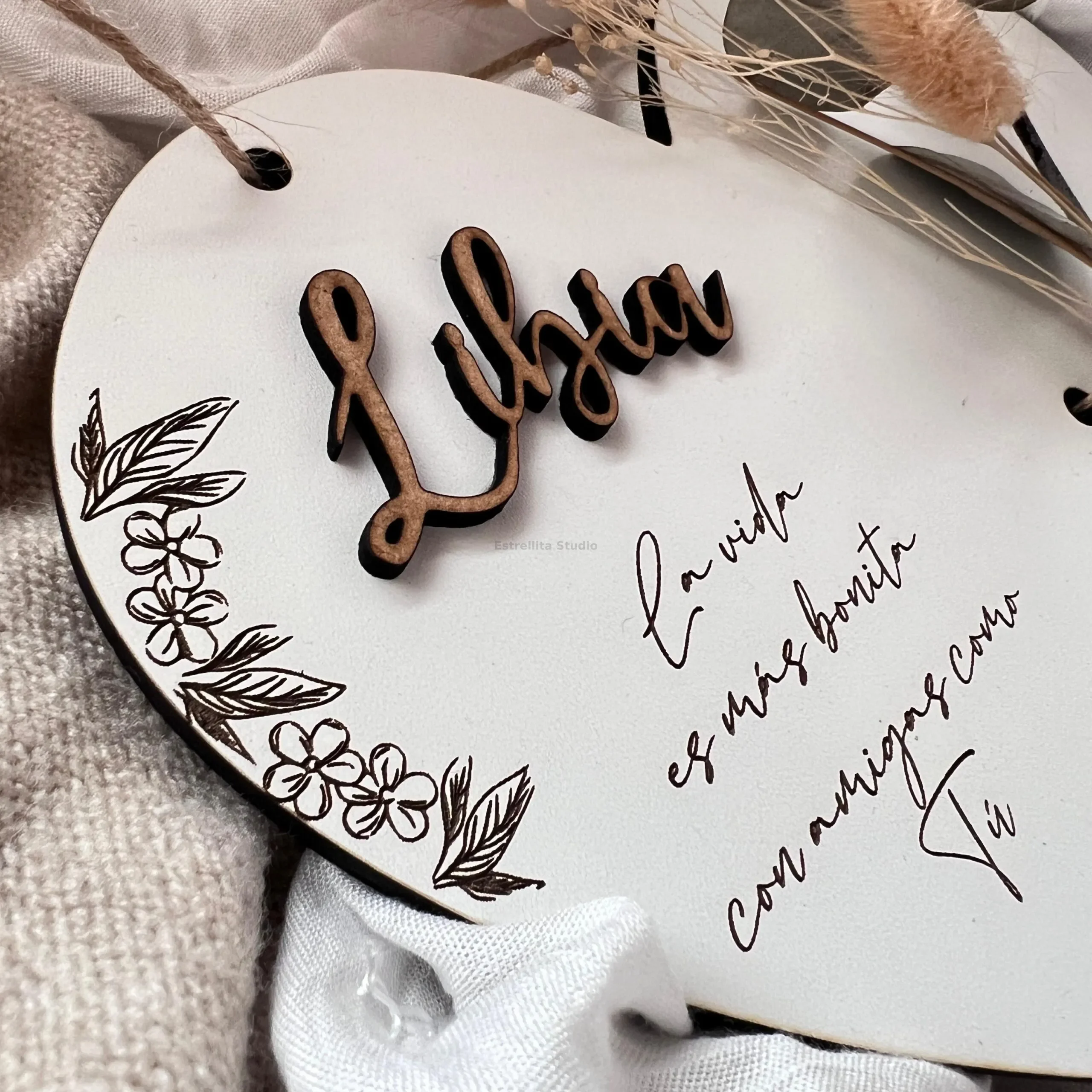 Cartel Corazón de boda