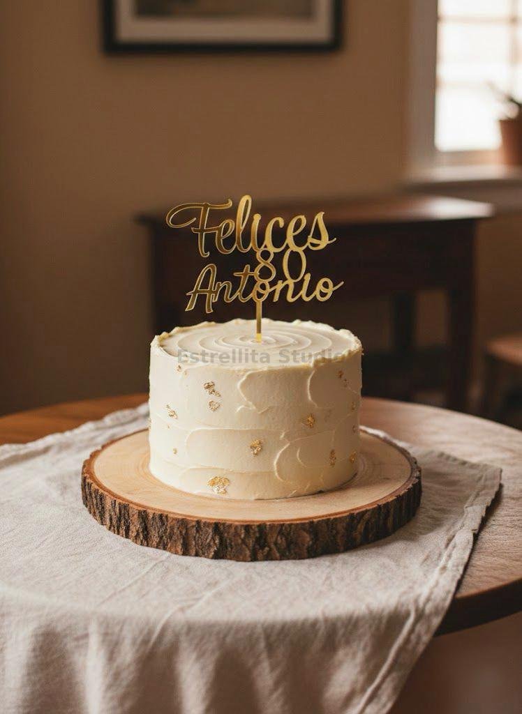 Cake topper metacrilato