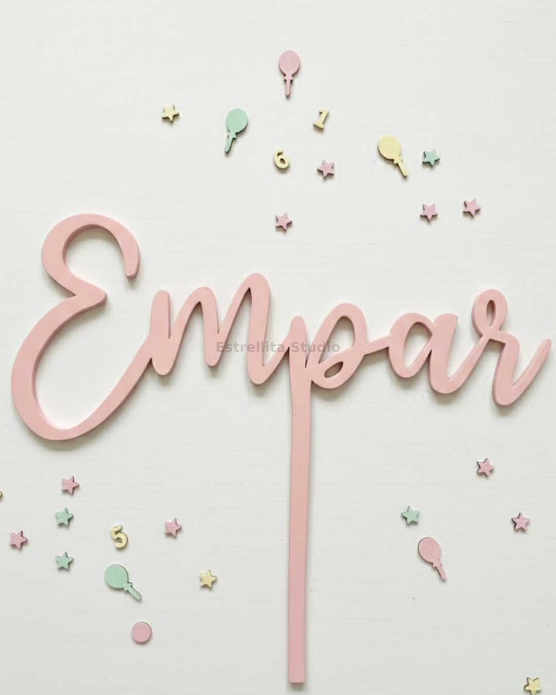 Cake topper metacrilato