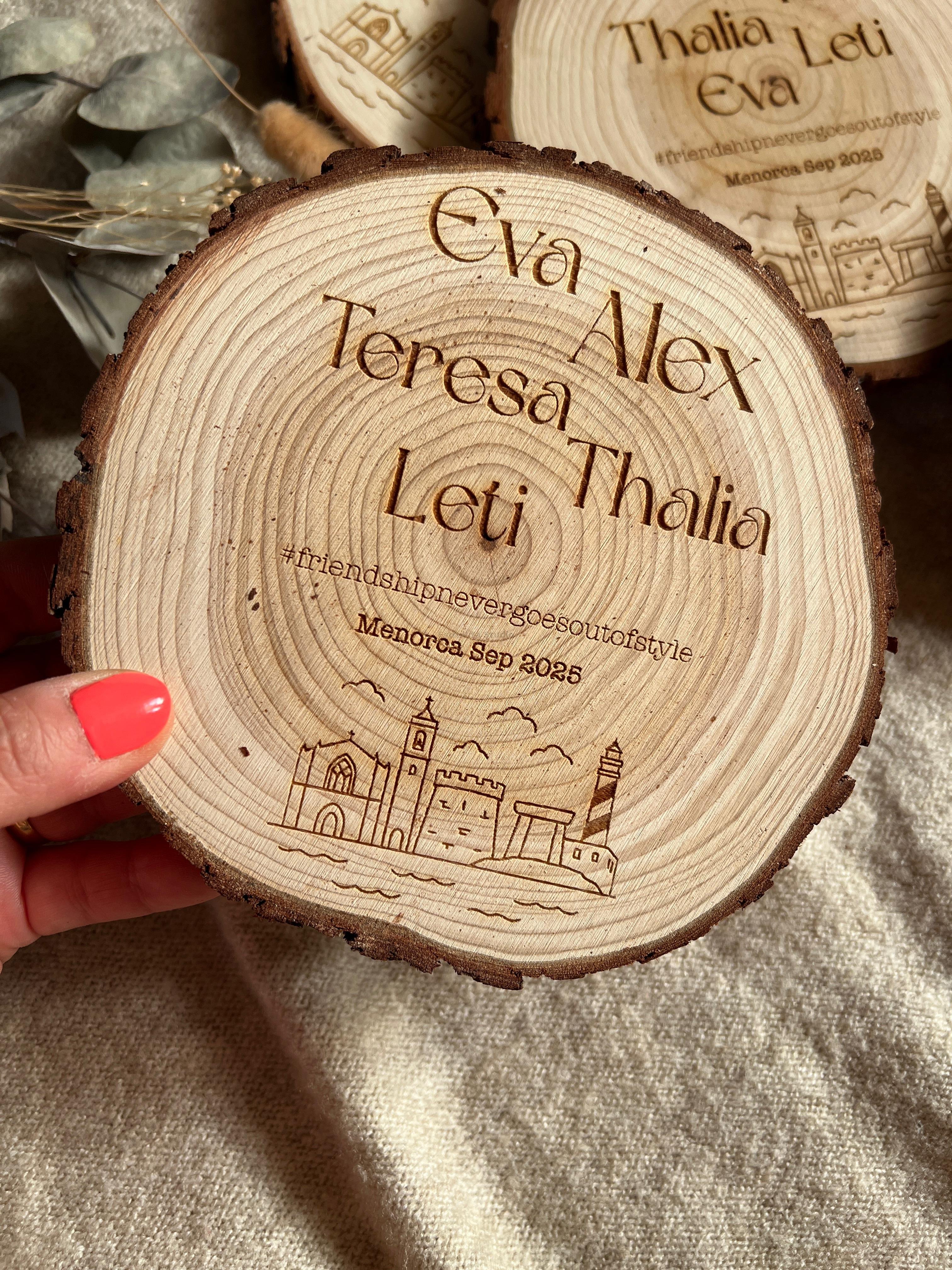 Porta Alianzas Rodaja de Madera