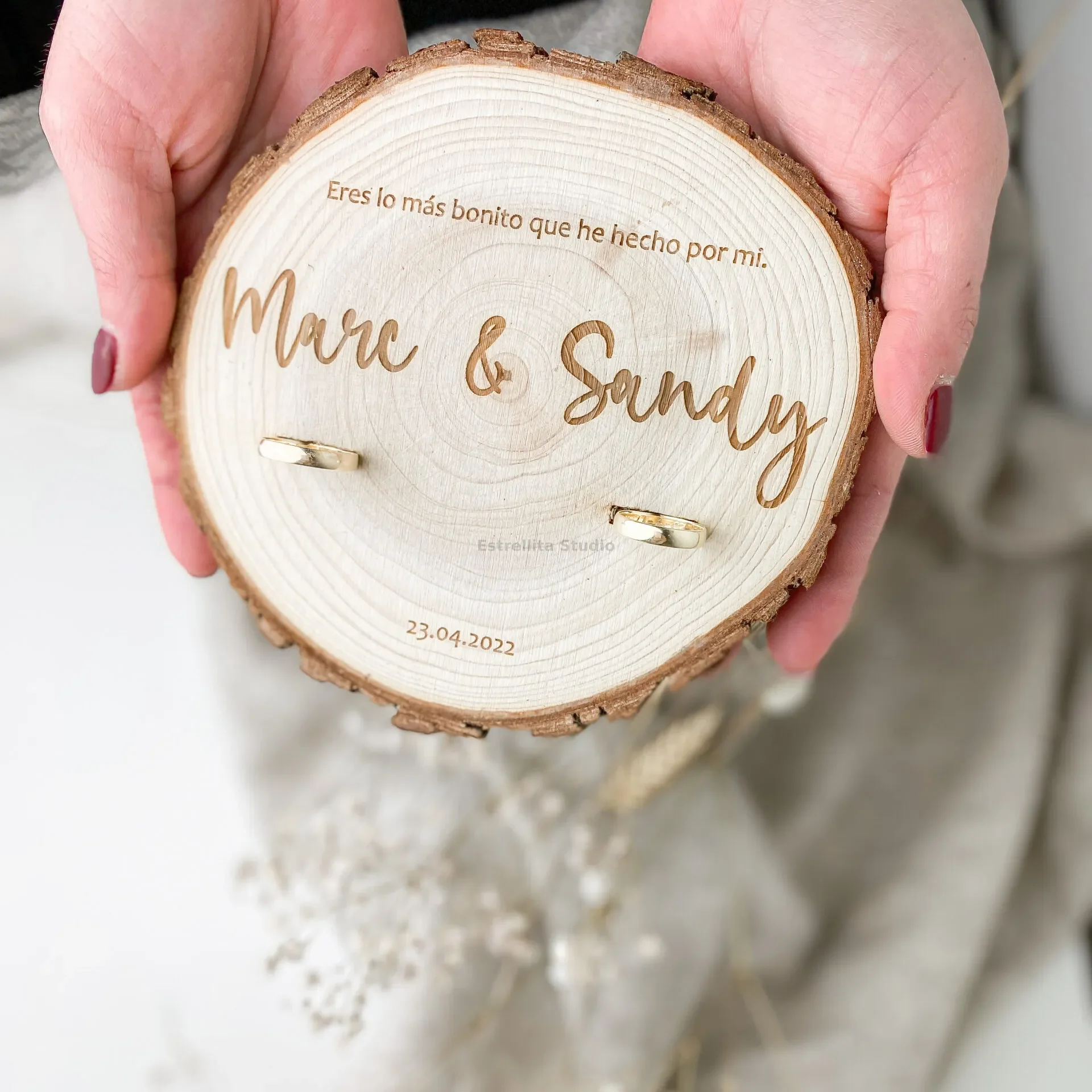 Porta Alianzas Rodaja de Madera