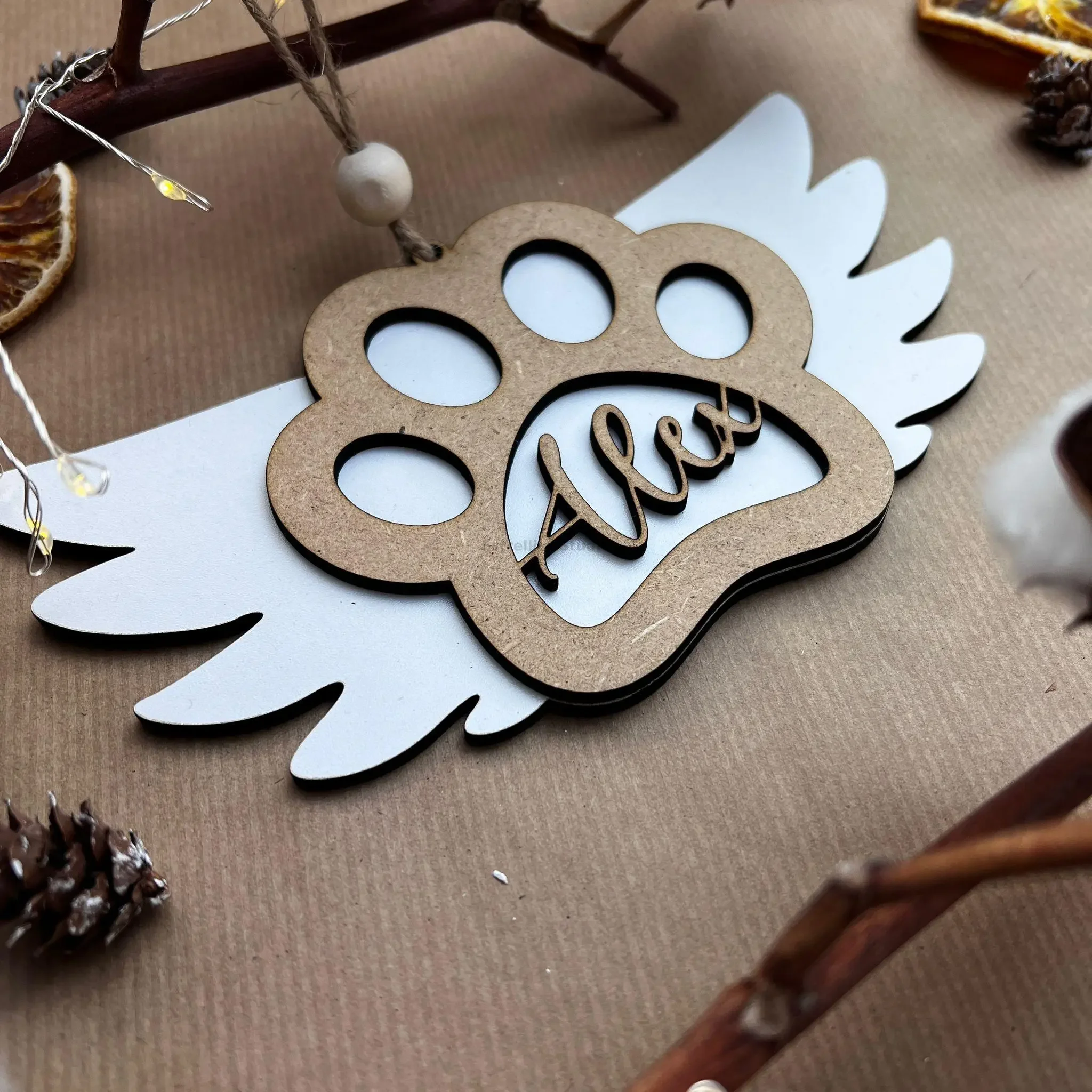 Bola con alas para recordar a tu mascota