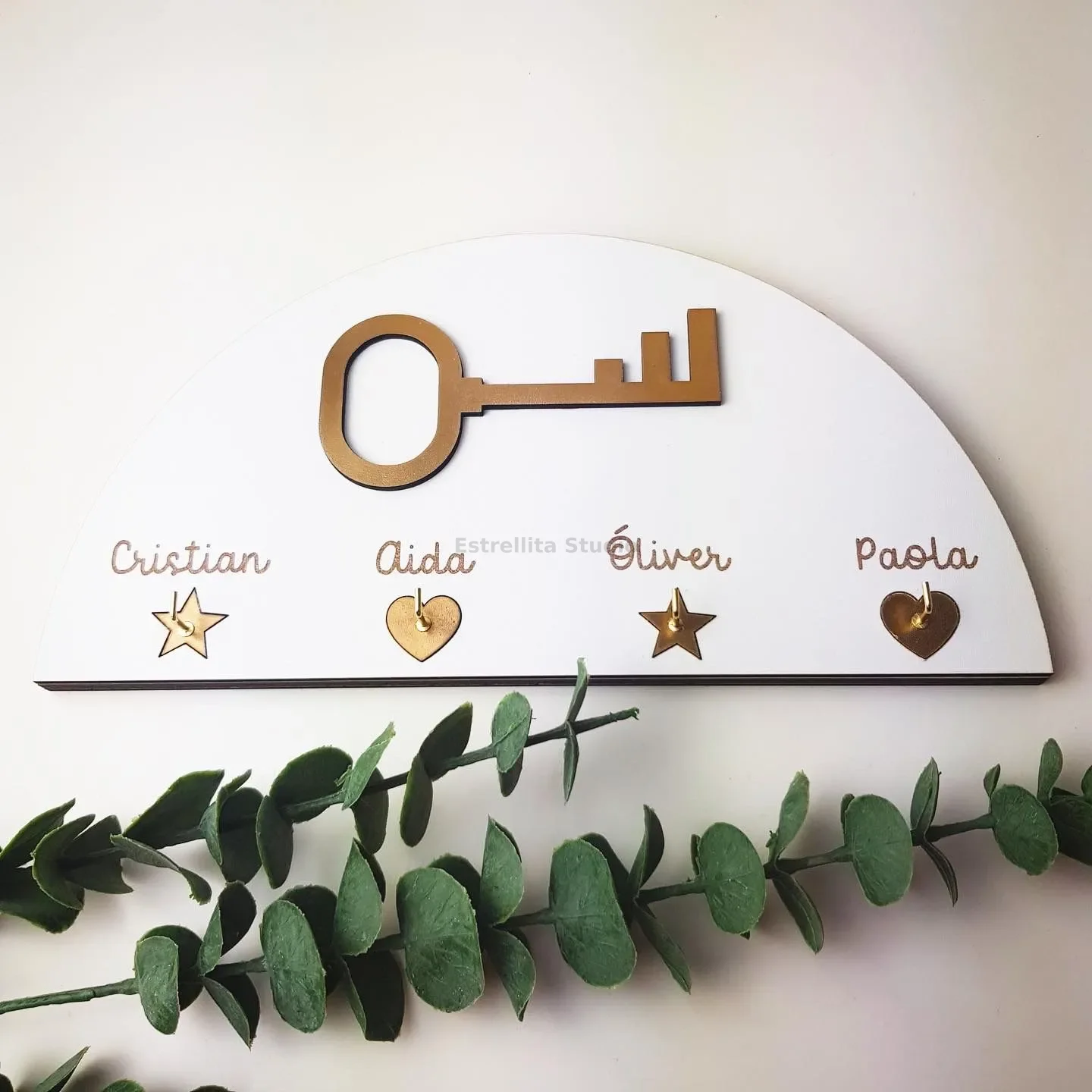 Porta llaves media luna