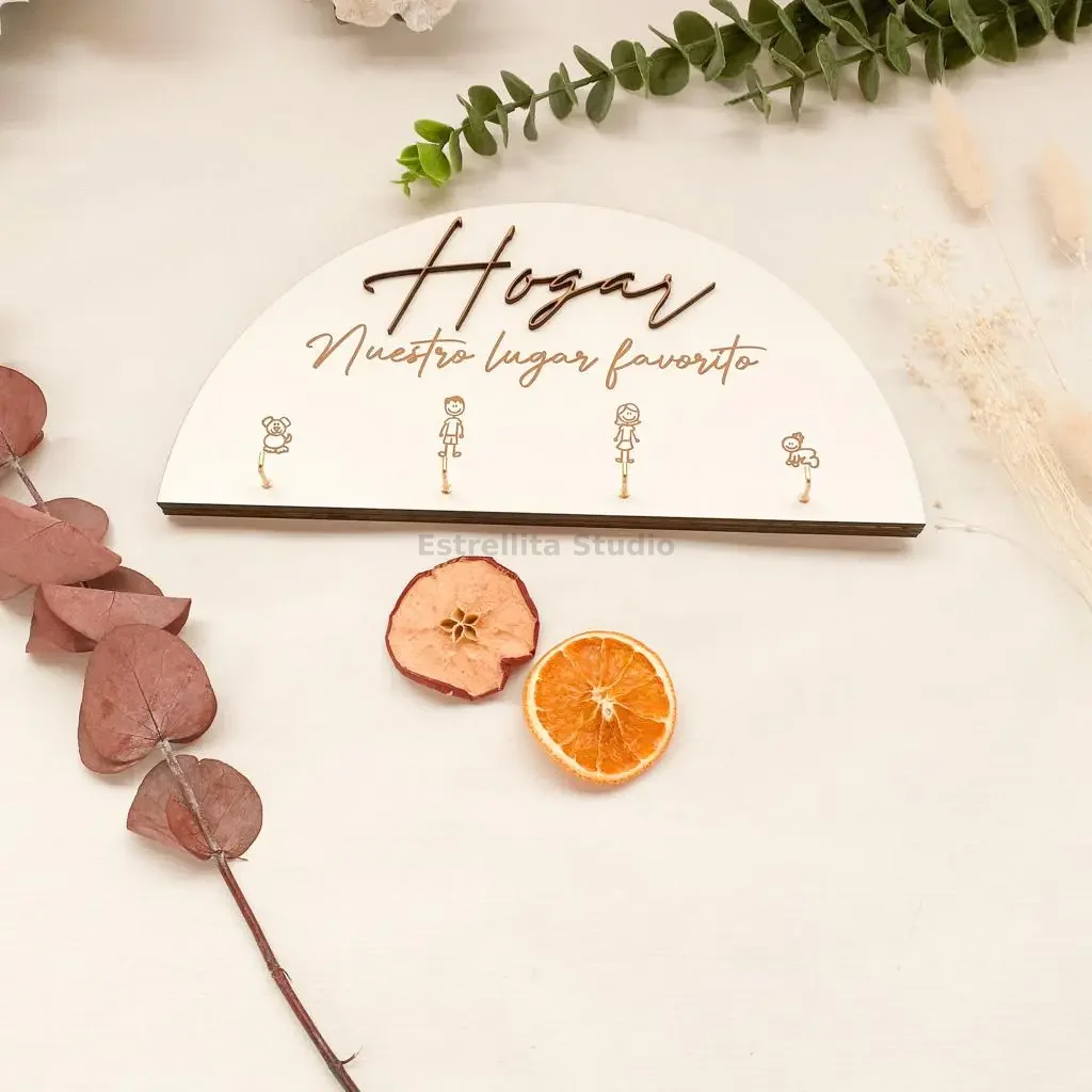 Porta llaves media luna