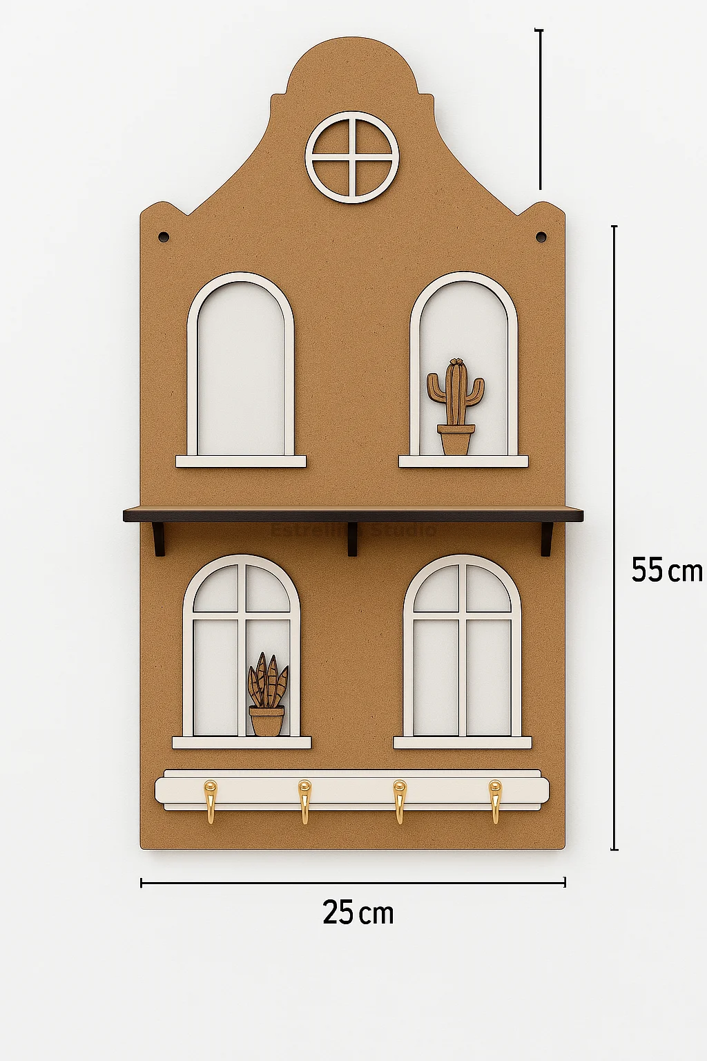 Portallaves de Casa Holandesa – Con Repisa