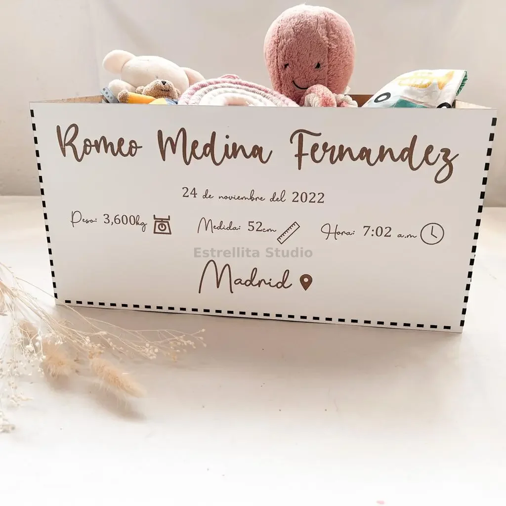 Caja Personalizada de Recuerdos para Bebé